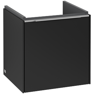 Villeroy und Boch Subway 3.0 Waschtisch-Unterschrank C58200VL 42,3x42,9x37,75cm, Schanier rechts/Griff Aluminium glänzend, volcano black