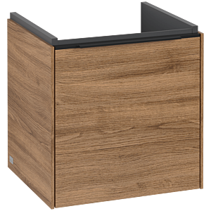 Villeroy and Boch Subway 3.0 vanity unit C58201RH 42.3x42.9x37.75cm, hinge right / handle Volcano black, kansas oak