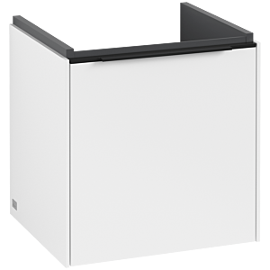 Villeroy and Boch Subway 3.0 vanity unit C58201VF 42.3x42.9x37.75cm, hinge right / handle Volcano black, pure white