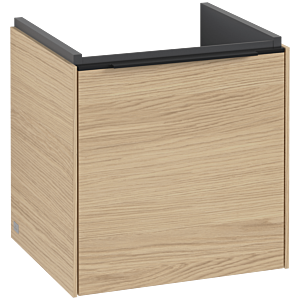 Villeroy and Boch Subway 3.0 vanity unit C58201VJ 42.3x42.9x37.75cm, hinge right / handle Volcano black, nordic oak