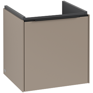Villeroy und Boch Subway 3.0 Waschtisch-Unterschrank C58201VM 42,3x42,9x37,75cm, Schanier rechts/Griff Volcano black, taupe