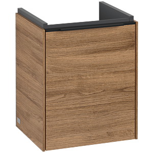 Villeroy and Boch Subway 3.0 vanity unit C58301RH 35.1x42.9x30.9cm, hinge left / handle Volcano black, kansas oak