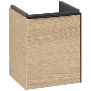 Villeroy und Boch Subway 3.0 Waschtisch-Unterschrank C58301VJ 35,1x42,9x30,9cm, Schanier links/Griff Volcano black, nordic oak