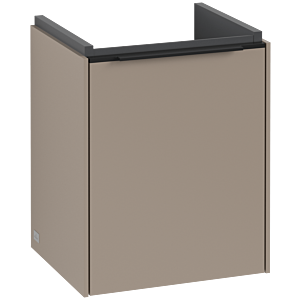 Villeroy and Boch Subway 3.0 vanity unit C58301VM 35.1x42.9x30.9cm, hinge left / handle Volcano black, taupe