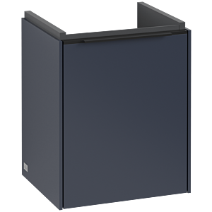 Villeroy und Boch Subway 3.0 Waschtisch-Unterschrank C58301VQ 35,1x42,9x30,9cm, Schanier links/Griff Volcano black, marine blue