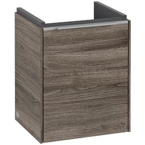Villeroy und Boch Subway 3.0 Waschtisch-Unterschrank C58400RK 35,1x42,9x30,9cm, Schanier rechts/Griff Aluminium glänzend, stone oak