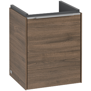 Villeroy und Boch Subway 3.0 Waschtisch-Unterschrank C58400VH 35,1x42,9x30,9cm, Schanier rechts/Griff Aluminium glänzend, arizona oak