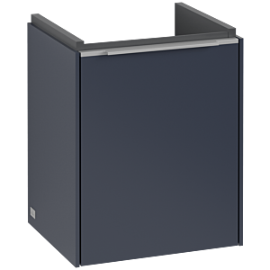 Villeroy und Boch Subway 3.0 Waschtisch-Unterschrank C58400VQ 35,1x42,9x30,9cm, Schanier rechts/Griff Aluminium glänzend, marine blue