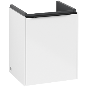 Villeroy und Boch Subway 3.0 Waschtisch-Unterschrank C58401VE 35,1x42,9x30,9cm, Schanier rechts/Griff Volcano black, brilliant white