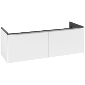 Villeroy und Boch Subway 3.0 Waschtisch-Unterschrank C60100VF 127,2x42,9x47,8cm, ohne LED/Griff Aluminium glänzend, pure white