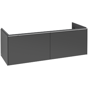 Villeroy und Boch Subway 3.0 Waschtisch-Unterschrank C60100VR 127,2x42,9x47,8cm, ohne LED/Griff Aluminium glänzend, graphite