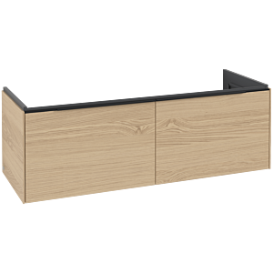 Villeroy und Boch Subway 3.0 Waschtisch-Unterschrank C60101VJ 127,2x42,9x47,8cm, ohne LED/Griff Volcano black, nordic oak