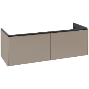 Subway 3.0 Villeroy et Boch vasque C60101VM 127,2x42,9x47,8cm, sans LED / poignée Noir volcan, taupe