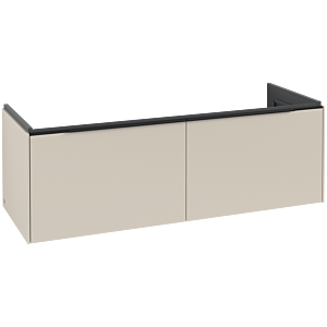 Villeroy und Boch Subway 3.0 Waschtisch-Unterschrank C60101VN 127,2x42,9x47,8cm, ohne LED/Griff Volcano black, cashmere grey