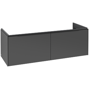 Villeroy and Boch Subway 3.0 vanity unit C60101VR 127.2x42.9x47.8cm, without LED / handle Volcano black, graphite