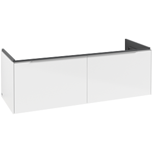 Villeroy und Boch Subway 3.0 Waschtisch-Unterschrank C601L0VE 127,2x42,9x47,8cm, mit LED/Griff Aluminium glänzend, brilliant white