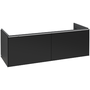 Villeroy und Boch Subway 3.0 Waschtisch-Unterschrank C601L0VL 127,2x42,9x47,8cm, mit LED/Griff Aluminium glänzend, volcano black
