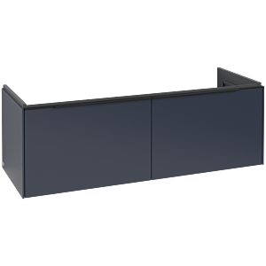 Villeroy und Boch Subway 3.0 Waschtisch-Unterschrank C601L1VQ 127,2x42,9x47,8cm, mit LED/Griff Volcano black, marine blue
