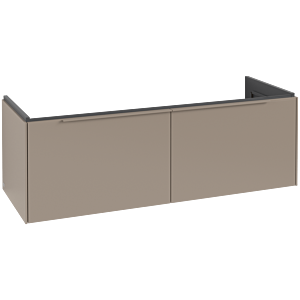 Villeroy und Boch Subway 3.0 Waschtisch-Unterschrank C601L2VM 127,2x42,9x47,8cm, mit LED/Griff monochrom, taupe