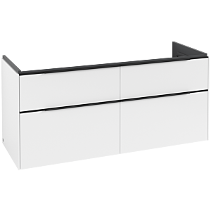 Subway 3.0 Villeroy et Boch vasque C60201VF 127,2x57,6x47,8cm, sans LED / poignée Noir volcan, blanc pur