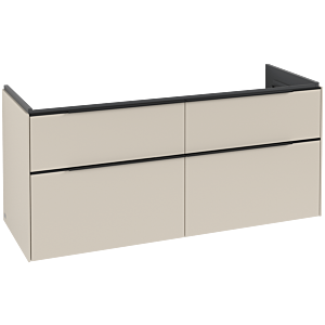 Subway 3.0 Villeroy et Boch vasque C60201VN 127,2x57,6x47,8cm, sans LED / poignée Noir volcan, gris cachemire