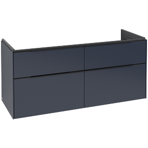 Villeroy und Boch Subway 3.0 Waschtisch-Unterschrank C60201VQ 127,2x57,6x47,8cm, ohne LED/Griff Volcano black, marine blue