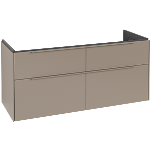 Villeroy und Boch Subway 3.0 Waschtisch-Unterschrank C602L2VM 127,2x57,6x47,8cm, mit LED/Griff monochrom, taupe