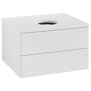 Villeroy und Boch Antao Waschtisch-Unterschrank K18010GF 60x36x50cm, Waschbeckenplattenfarbe Lack, glossy white lacquer