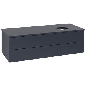 Villeroy und Boch Antao Waschtisch-Unterschrank K23010HG 120x36x50cm, Waschbeckenplattenfarbe Lack, midnight blue matt lacquer