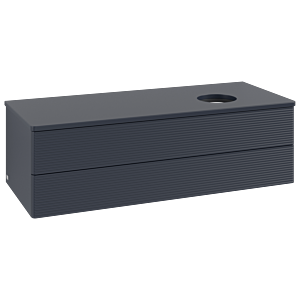 Villeroy und Boch Antao Waschtisch-Unterschrank K23110HG 120x36x50cm, Waschbeckenplattenfarbe Lack, midnight blue matt lacquer