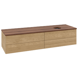 Villeroy & Boch Antao Waschtischunterschrank 1600x360x500mm K27112HN mit Struktur FK/AP: HN/2