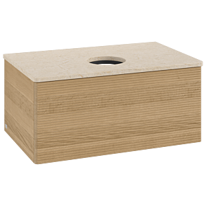 Villeroy &amp; Boch Antao vanity unit K30113HN 80x36x50cm, washbasin top color botticino, honey oak