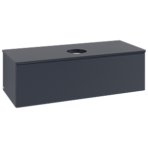 Villeroy und Boch Antao Waschtisch-Unterschrank K32110HG 120x36x50cm, Waschbeckenplattenfarbe Lack, midnight blue matt lacquer