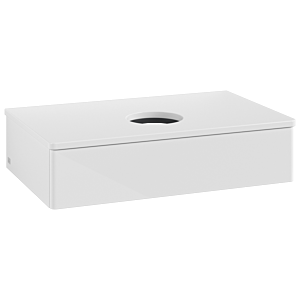 Villeroy &amp; Boch Antao vanity unit L08010GF with lighting, 80x19x50cm, washbasin top color: glossy white lacquer