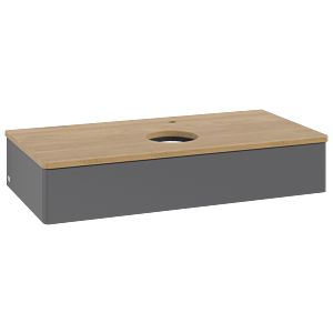 Meuble sous-vasque Villeroy &amp; Boch Antao 1000x190x500mm L09051GK avec éclairage FK/AP: GK/1