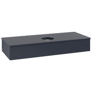 Villeroy und Boch Antao Waschtisch-Unterschrank L10010HG mit Beleuchtung, 120x19x50cm, Waschbeckenplattenfarbe Lack, midnight blue matt lacquer