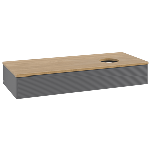 Villeroy & Boch Antao Waschtischunterschrank 1200x190x500mm L12111GK mit Beleuchtung mit Struktur FK/AP: GK/1