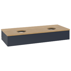 Meuble sous-vasque Villeroy &amp; Boch Antao 1200x190x500mm L13011HG avec éclairage FK/AP: HG/1