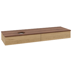 Villeroy & Boch Antao Waschtischunterschrank 1600x190x500mm L15112HN mit Beleuchtung mit Struktur FK/AP: HN/2