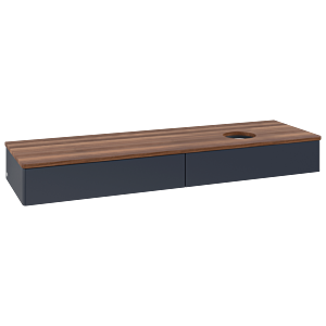 Villeroy & Boch Antao Waschtischunterschrank 1600x190x500mm L16012HG mit Beleuchtung FK/AP: HG/2