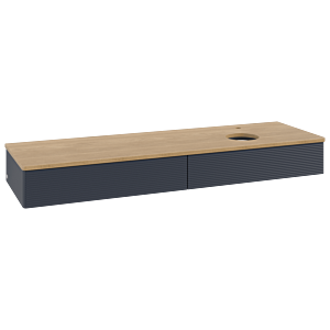 Meuble sous-vasque Villeroy &amp; Boch Antao 1600x190x500mm L16151HG avec éclairage avec structure FK/AP: HG/1