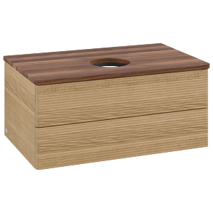 Villeroy & Boch Antao Waschtischunterschrank 800x360x500mm L19112HN mit Beleuchtung mit Struktur FK/AP: HN/2