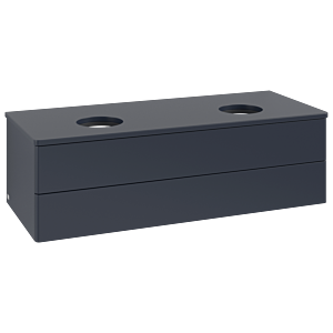 Villeroy &amp; Boch Antao vanity unit L24010HG with lighting, 120x36x50cm, washbasin top color lacquer, midnight blue matt lacquer