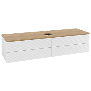Meuble sous-vasque Villeroy &amp; Boch Antao 1600x360x500mm L25151GF avec éclairage avec structure FK/AP: GF/1
