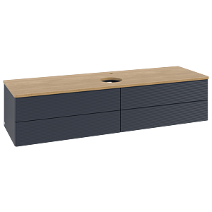 Meuble sous-vasque Villeroy &amp; Boch Antao 1600x360x500mm L25151HG avec éclairage avec structure FK/AP: HG/1