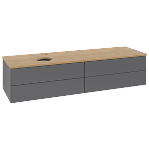 Meuble sous-vasque Villeroy &amp; Boch Antao 1600x360x500mm L26051GK avec éclairage FK/AP: GK/1