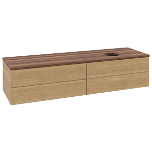 Villeroy &amp; Boch Antao vanity unit 1600x360x500mm L27012HN with lighting FK/AP: HN/2