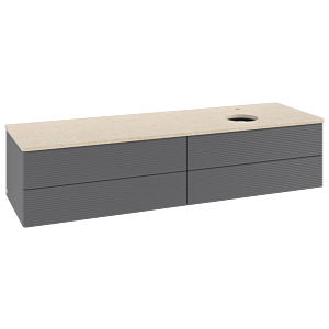 Villeroy & Boch Antao Waschtischunterschrank 1600x360x500mm L27153GK mit Beleuchtung mit Struktur FK/AP: GK/3