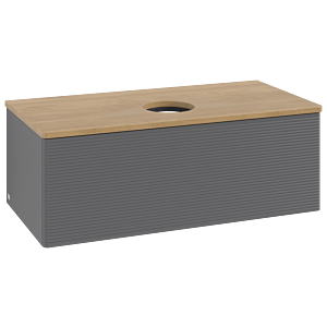 Villeroy & Boch Antao Waschtischunterschrank 1000x360x500mm L31111GK mit Beleuchtung mit Struktur FK/AP: GK/1