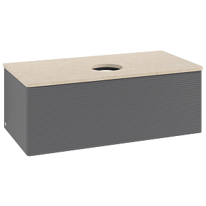 Villeroy & Boch Antao Waschtischunterschrank 1000x360x500mm L31113GK mit Beleuchtung mit Struktur FK/AP: GK/3